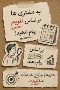 به مشتری‌ها بر اساس تقویم پیام ندهید؛ بر اساس رفتارشان پیام دهید.